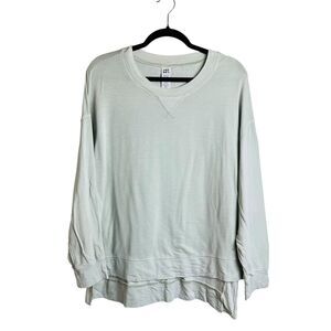 JoyLab Sweater Womens Medium Green Crewneck Pullover Drop Shoulder Modal Spandex